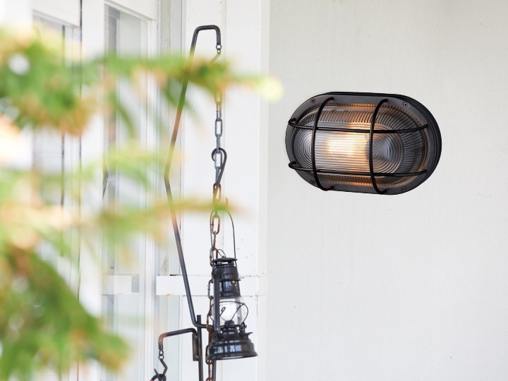 ネイビーベース オーバル ウォールランプ NAVE BASE OVAL WALL LAMP　（屋内外兼用）BR-5044 【ARTWORKSTUDIO】アートワークスタジオ