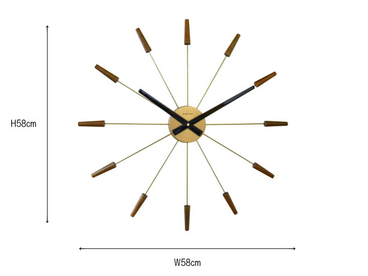 NEXTIME ネクスタイム PLUG INN プラグイン（ブラウン） 掛け時計 NXT-2610BR