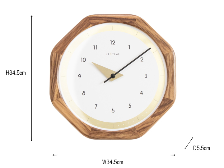 NEXTIME ネクスタイム BEZEL OCTAGON ベゼル オクタゴン ウォールクロック 掛け時計 NXT-J036